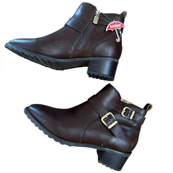 NWOT Blondo Shantel Waterproof Brown Ankle Boots – Sz 9.5M - Picture 10 of 12